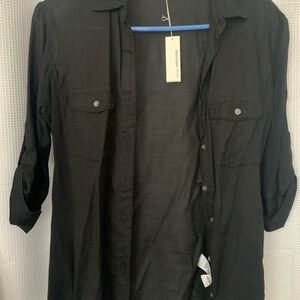 James Perse Black Lightweight Shirt